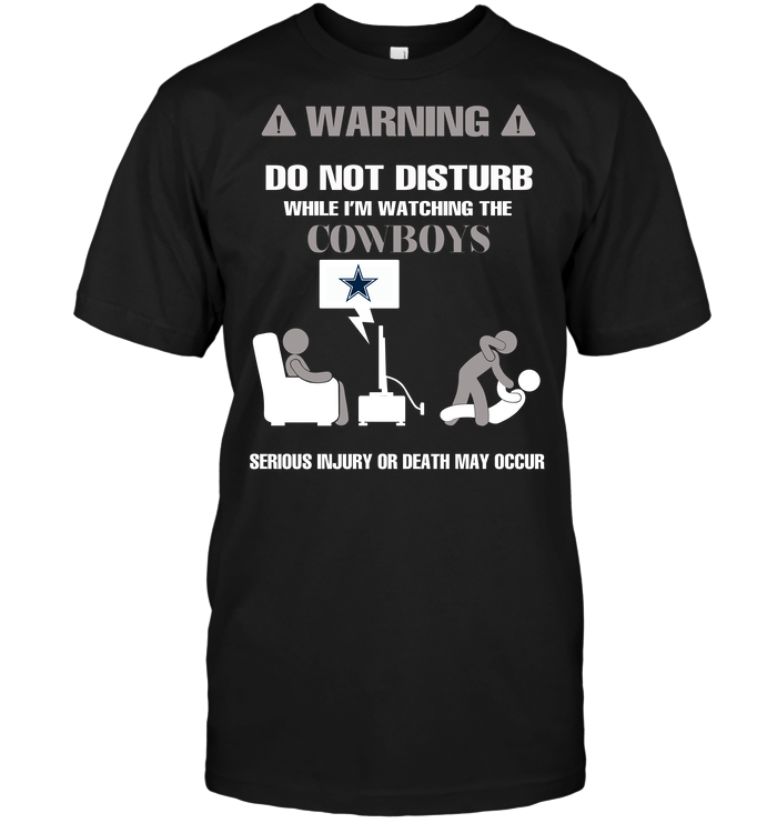 Dallas Cowboys "warning Do Not Disturb" T-Shirt